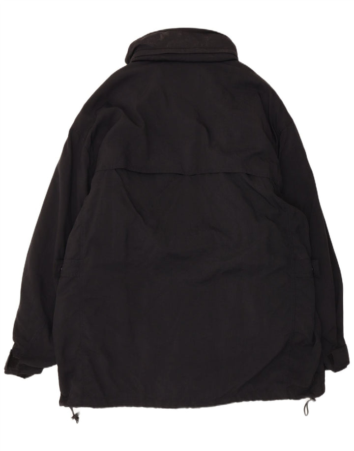 Jaqueta utilitária masculina vintage IT 54 2XL nylon preto