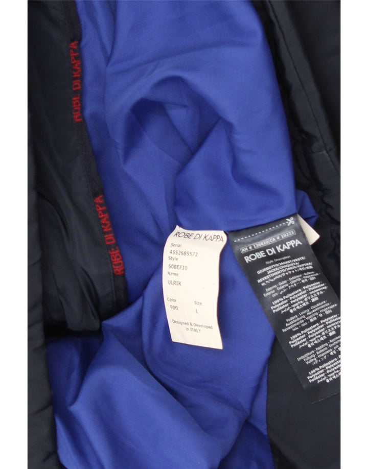 Jaqueta acolchoada masculina Kappa UK 40 grande poliéster azul marinho