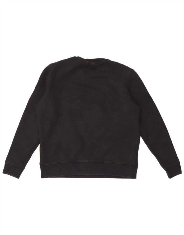 Superdry feminino gráfico oversized moletom jumper UK 10 pequeno preto