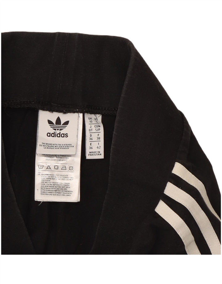 Leggings Adidas Femininas UK 10 Pequenas Algodão Preto