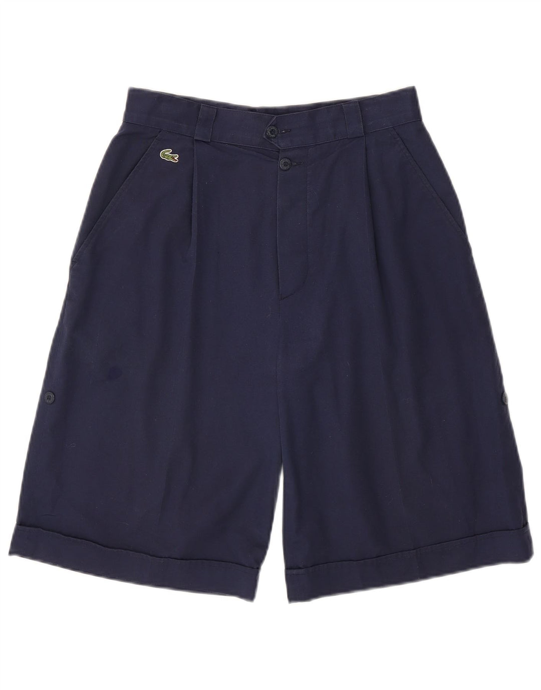 Shorts masculinos Lacoste Pegged Chino tamanho 42 médio W28 algodão azul marinho