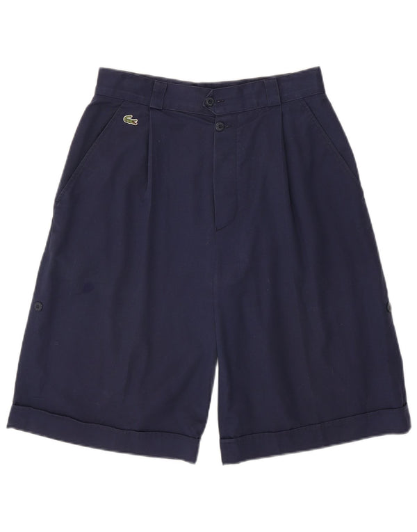Shorts masculinos Lacoste Pegged Chino tamanho 42 médio W28 algodão azul marinho