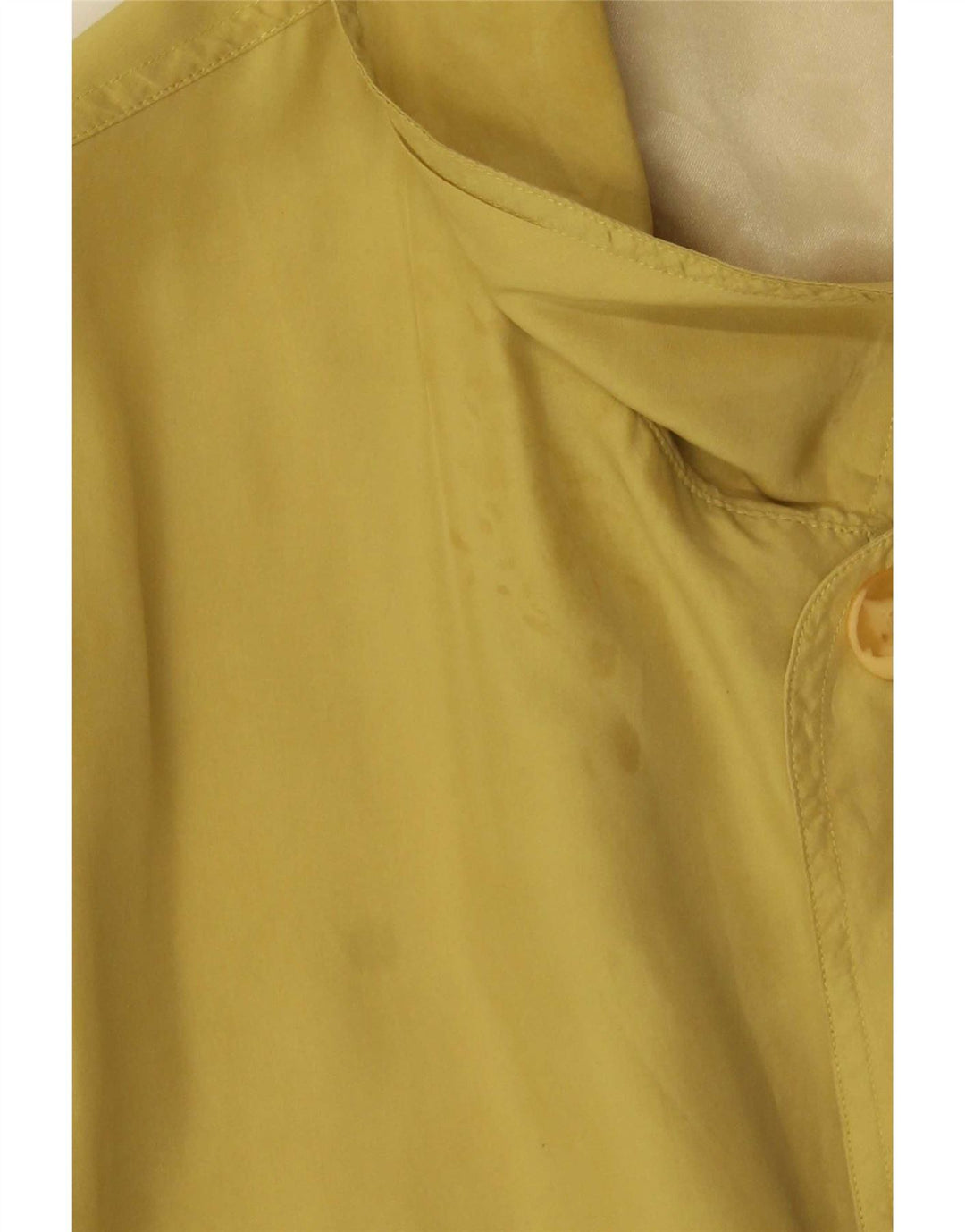 Jaqueta utilitária masculina vintage UK 44 2XL seda amarela