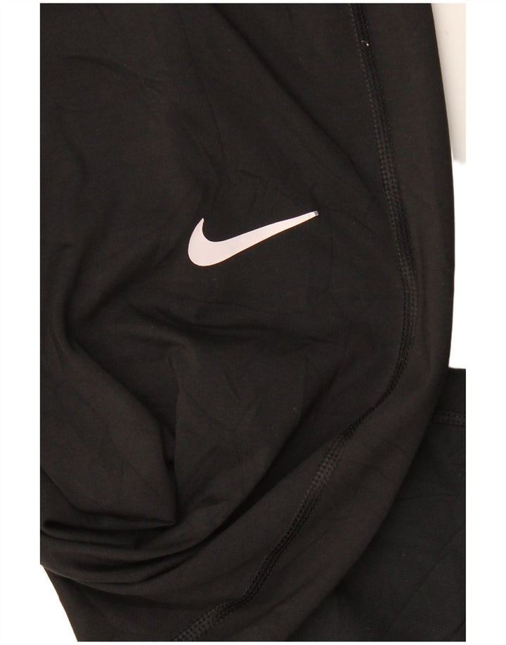 Leggings femininas Nike Dri Fit Graphic UK 10 pequenas pretas de poliéster