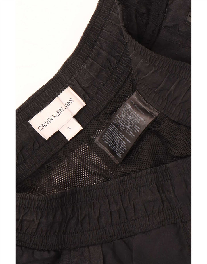 Calvin Klein Calça de treino masculina Joggers grande poliamida preta