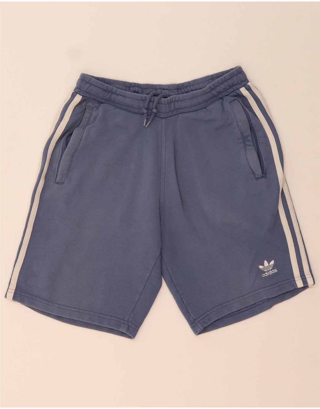Adidas Mens Sport Shorts Pequeno Azul Algodão
