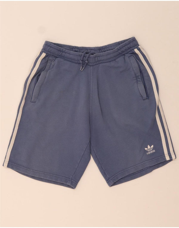 Adidas Mens Sport Shorts Pequeno Azul Algodão