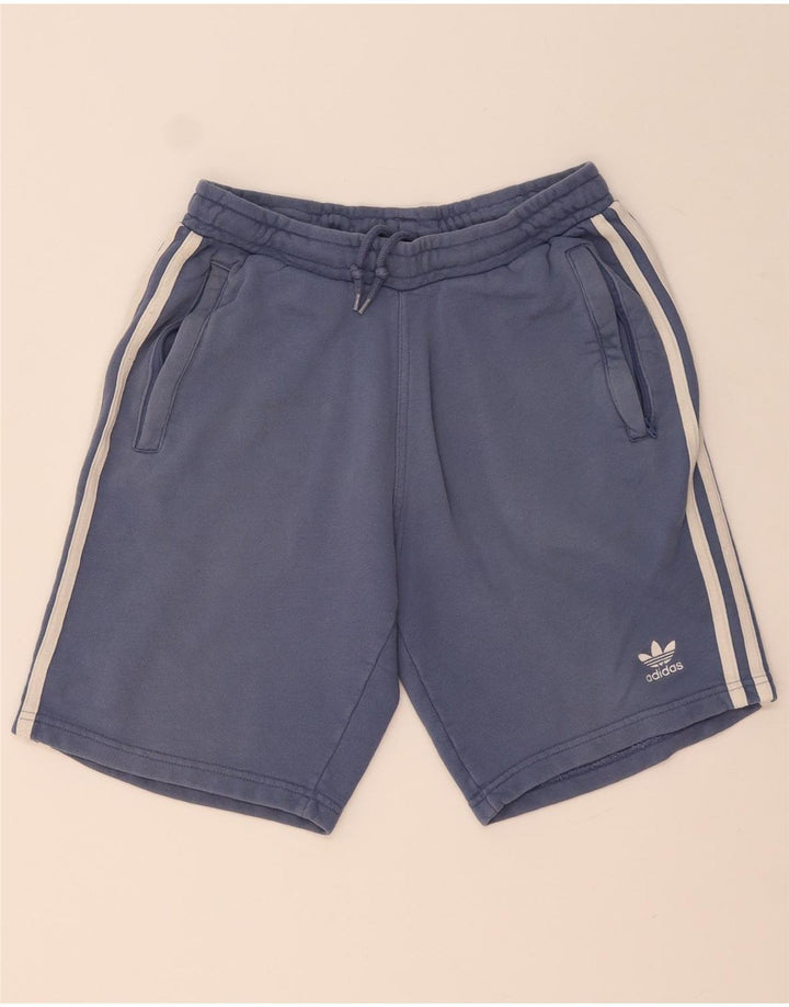 Adidas Mens Sport Shorts Pequeno Azul Algodão