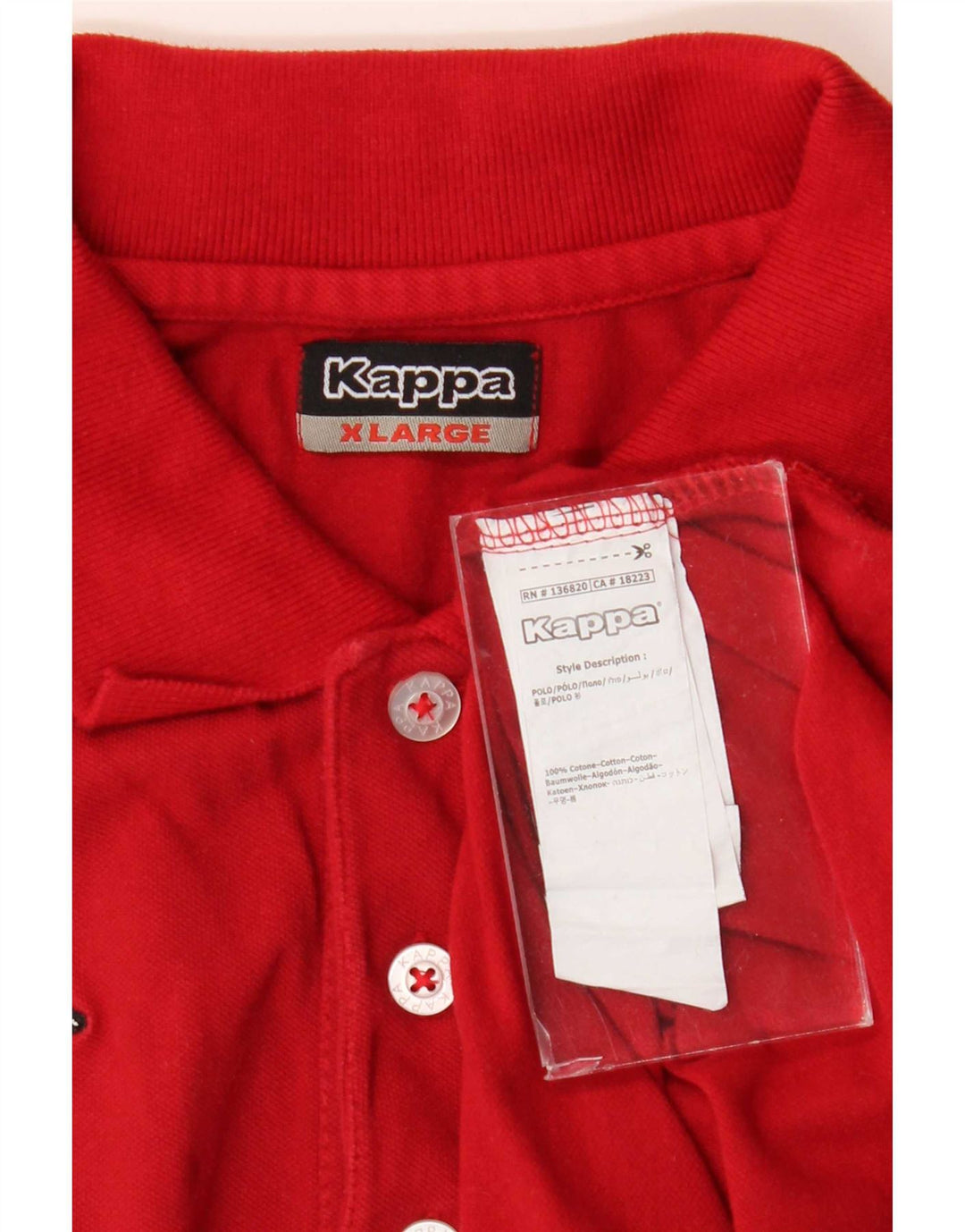 Camisa polo masculina Kappa XL algodão vermelho