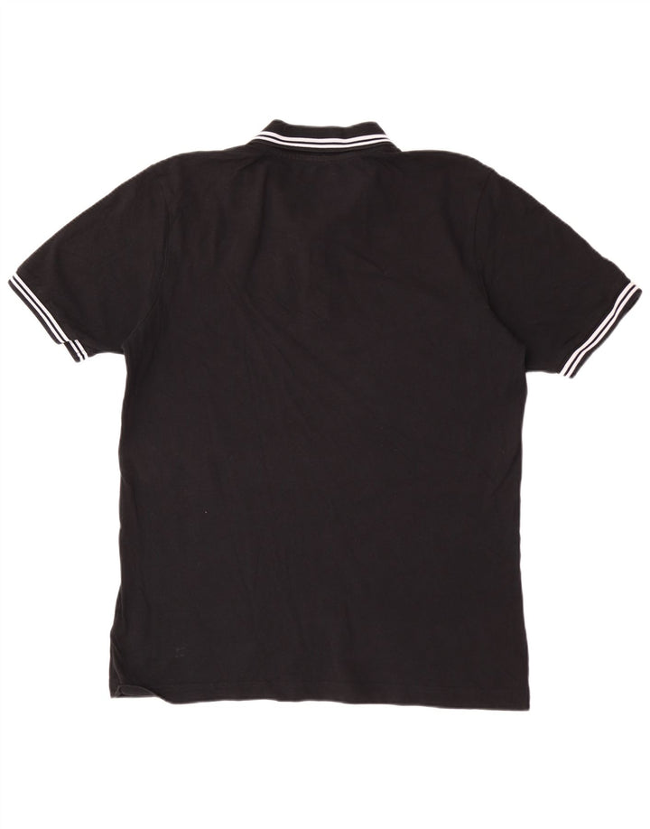 Camisa polo masculina Kappa XL algodão listrado preto