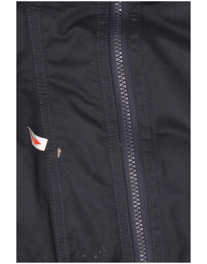 Jaqueta masculina Superdry com capuz Sherpa Parka Reino Unido 38 poliéster azul marinho médio