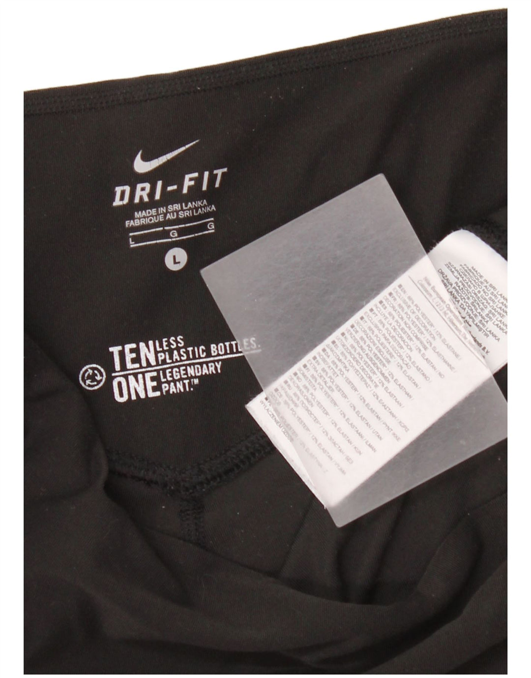 Leggings Nike Dri Fit Feminina UK 16 Grande Poliéster Preto
