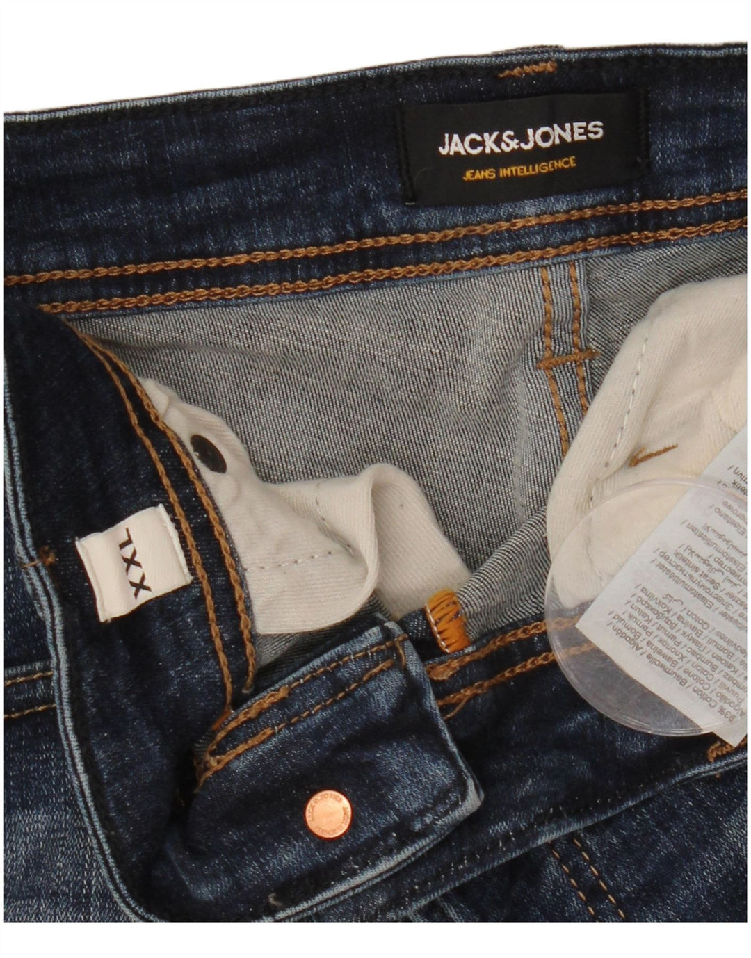 Shorts jeans masculino JACK & JONES 2XL W42 algodão azul