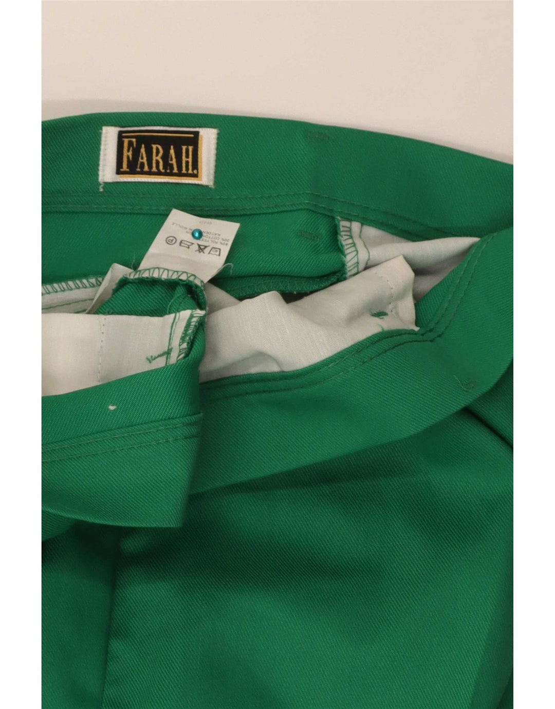 Calça feminina reta casual Farah W36 L34 poliéster verde