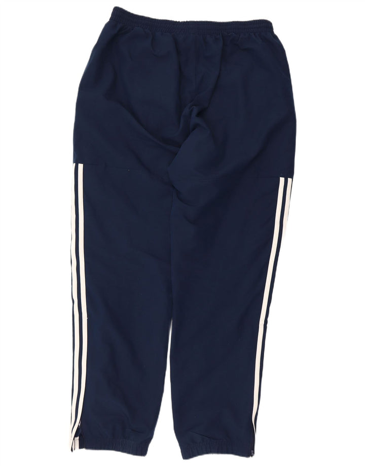 Calça de treino masculina Adidas Joggers grande poliéster azul marinho