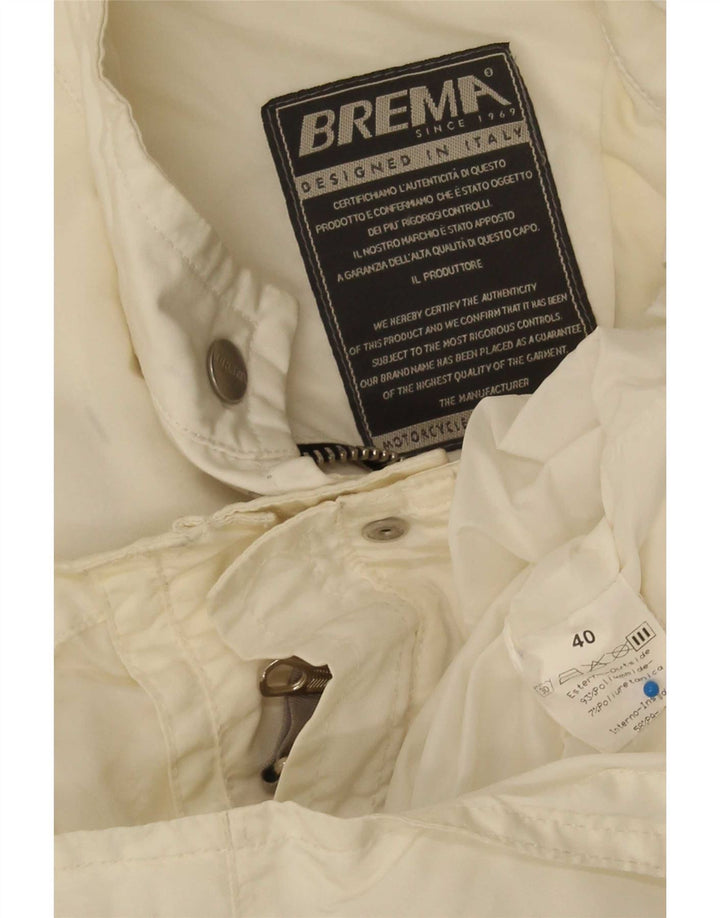 Brema Womens Graphic Utility Jacket IT 40 Small White Polyamide