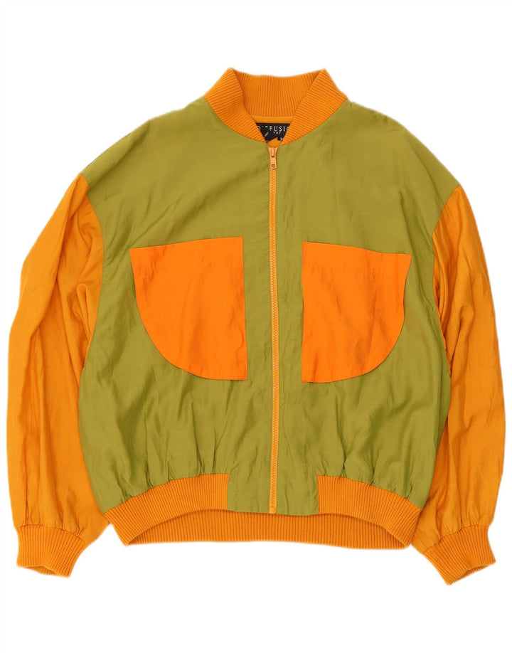 Jaqueta bomber feminina I.B Diffusion US 10 grande bloco colorido verde