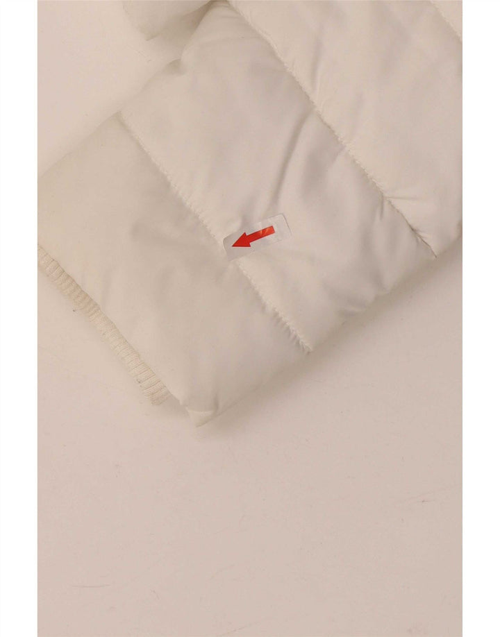 Jaqueta acolchoada com capuz feminina Tommy Hilfiger Reino Unido 14 poliéster branco médio
