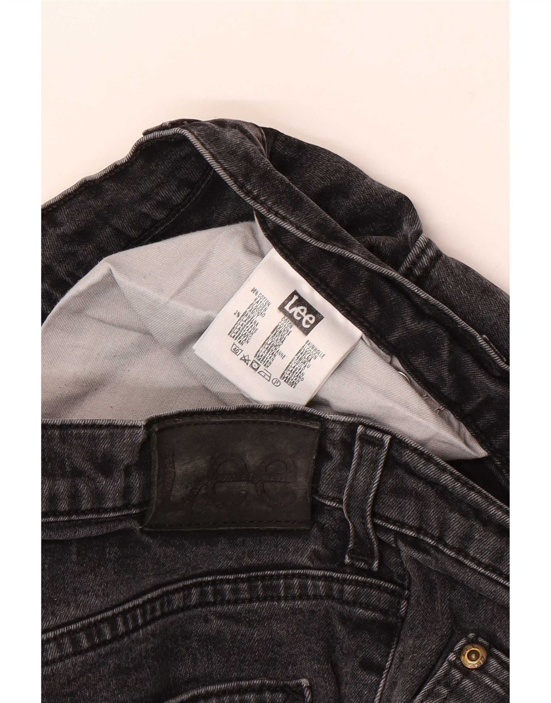 Lee Mens Brooklyn Straight Jeans W36 L36 Algodão Preto