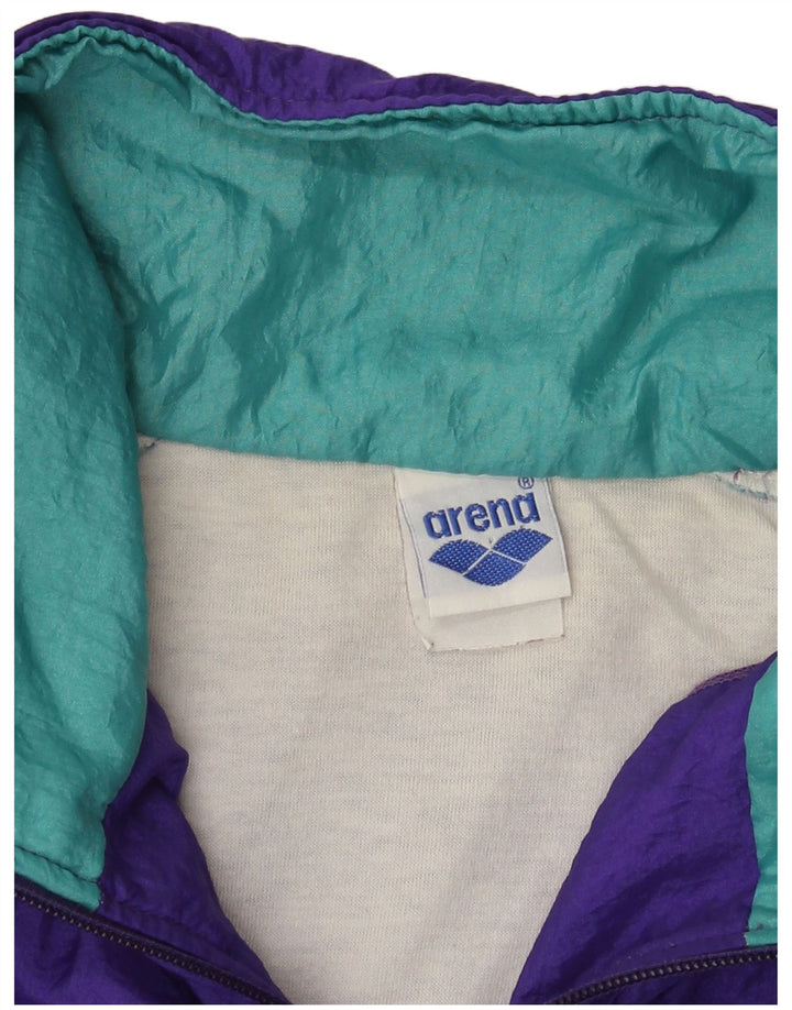 Arena Mens Graphic Tracksuit Top Jacket XL Roxo Colorblock