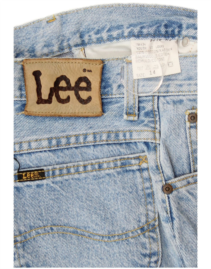 Calça jeans feminina Lee de cintura alta, tamanho 14, grande, W28, L26, azul, algodão