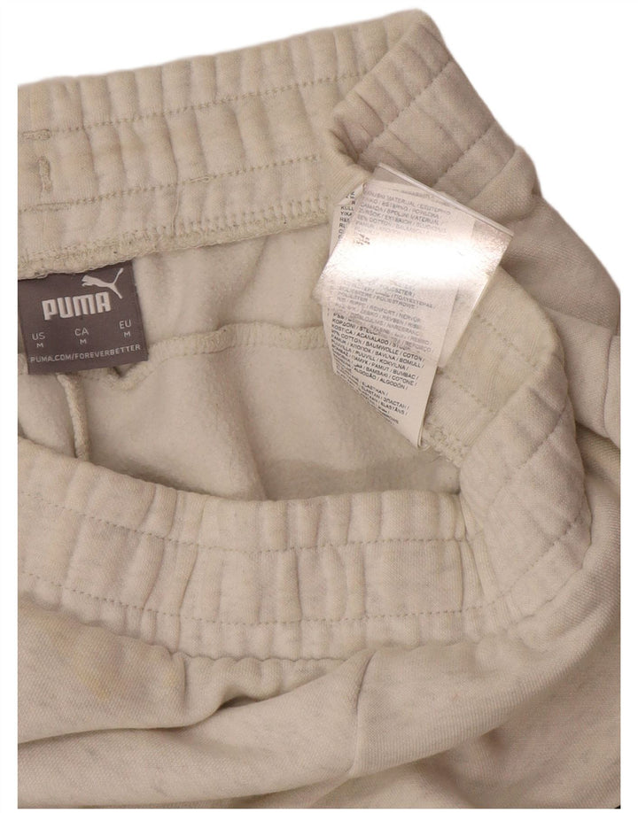 Calça de treino masculina Puma Joggers médio algodão branco
