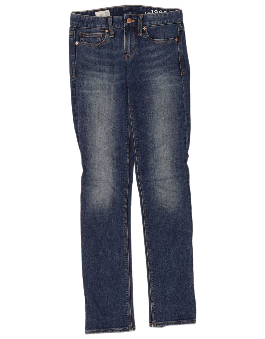 Jeans retos femininos Gap W24 L31 algodão azul