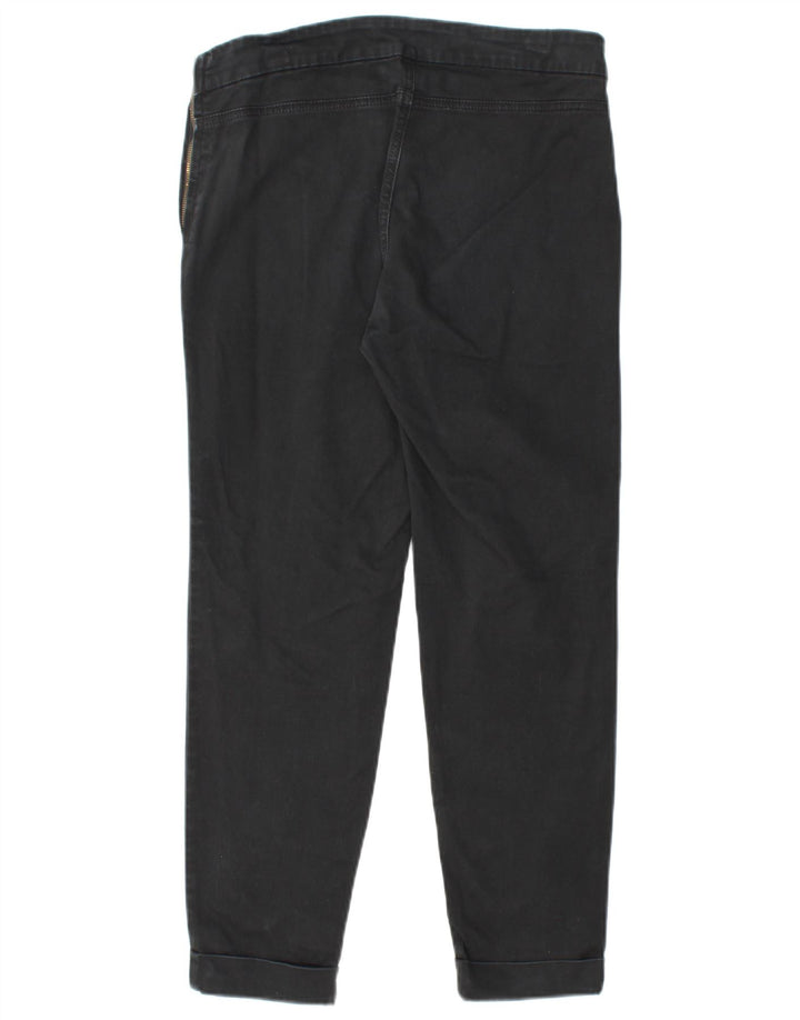 ZARA Calça feminina justa cortada média W30 L25 preta