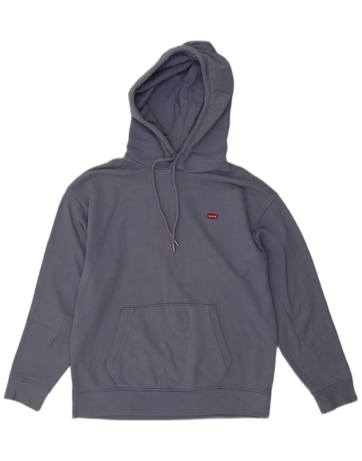Moletom com capuz masculino Levi's médio azul marinho algodão