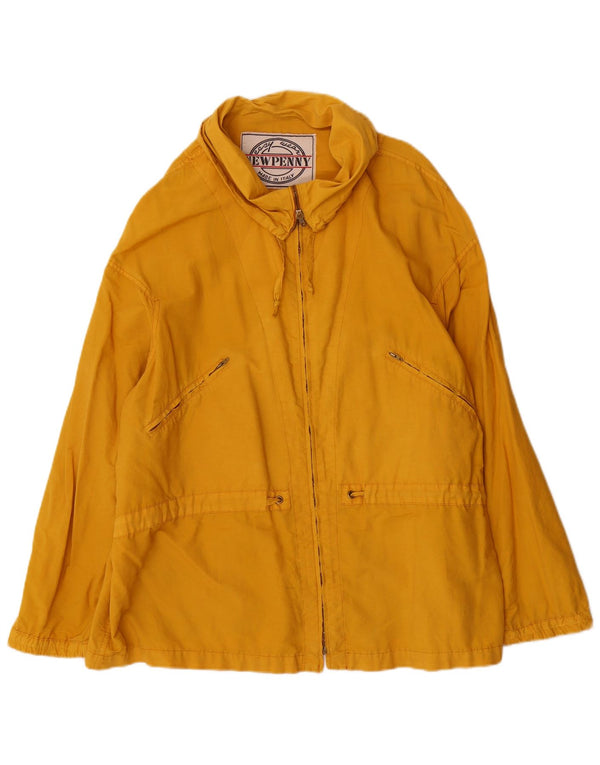 Nova Penny Womens Loose Fit Rain Jacket UK 16 Grande Algodão Amarelo