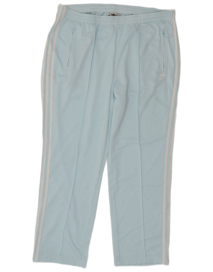 Calça de treino feminina Adidas UK 24/26 2XL azul poliéster