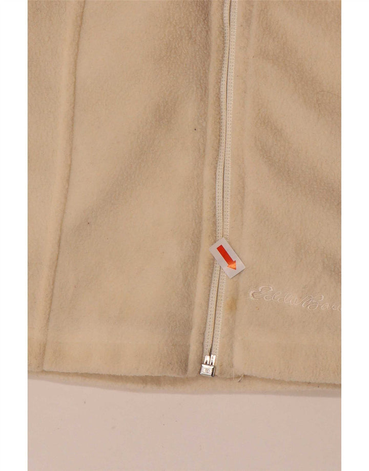 Eddie Bauer Womens Fleece Gilet UK 10 Pequeno Off White