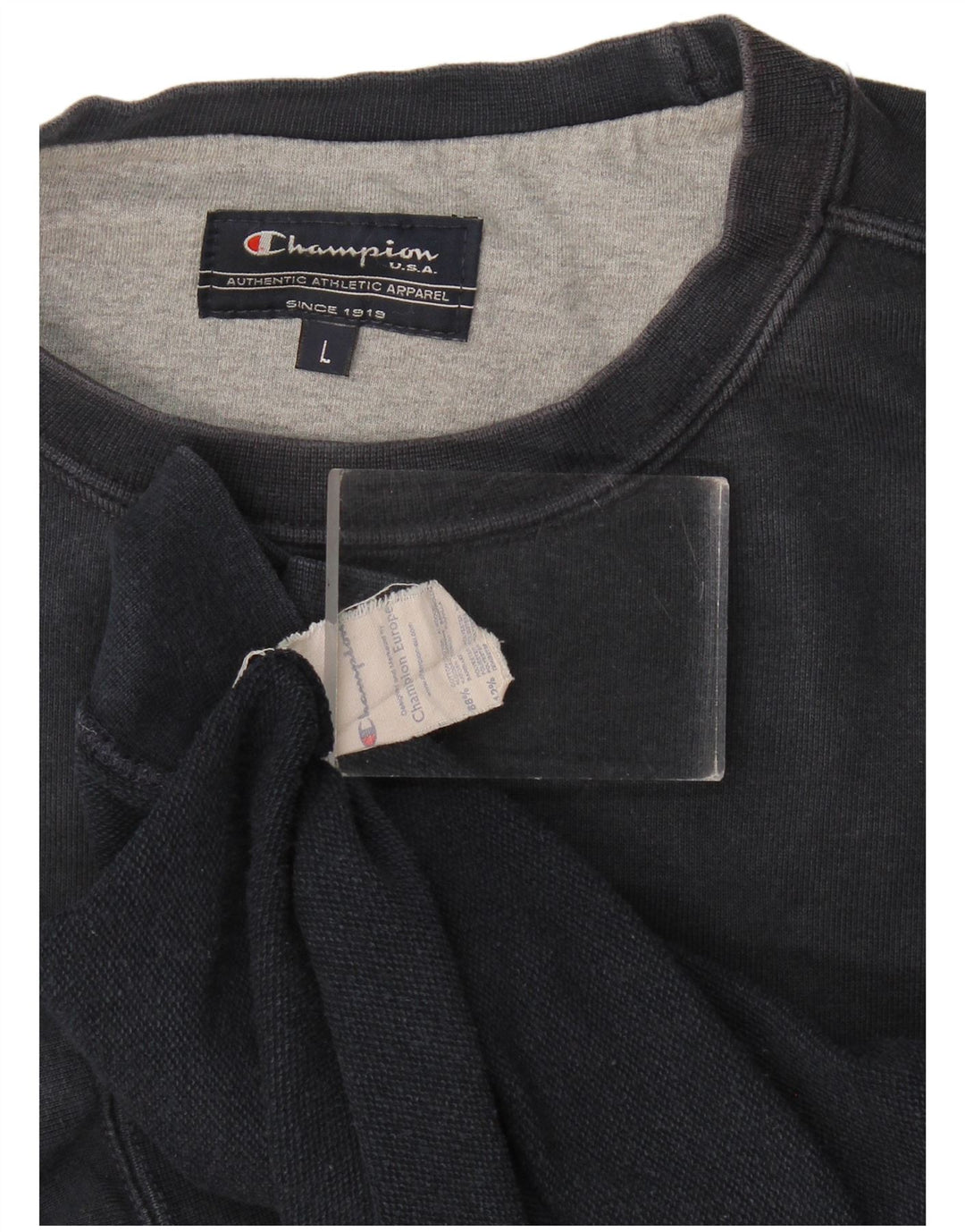 Champion moletom masculino gráfico jumper grande algodão azul marinho