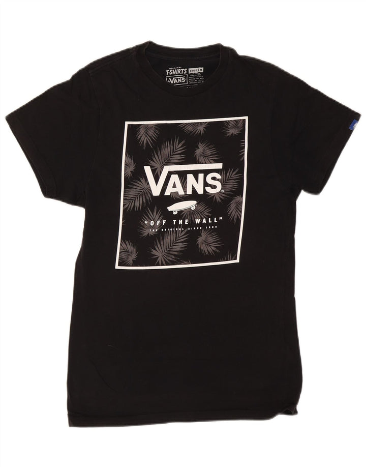 Camiseta masculina VANS Custom Fit Graphic Top Pequeno Algodão Preto