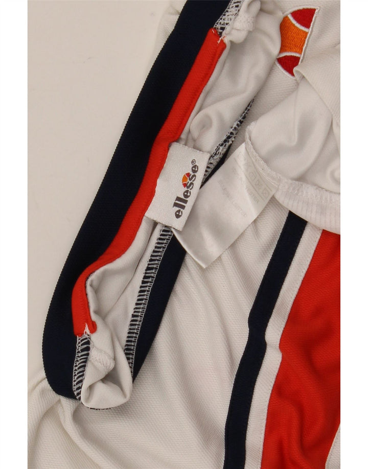 Camiseta masculina Ellesse Top médio branco colorblock poliéster