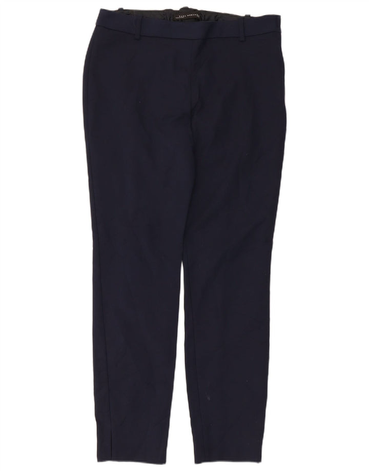 Calça feminina casual slim Zara médio W30 L27 azul marinho