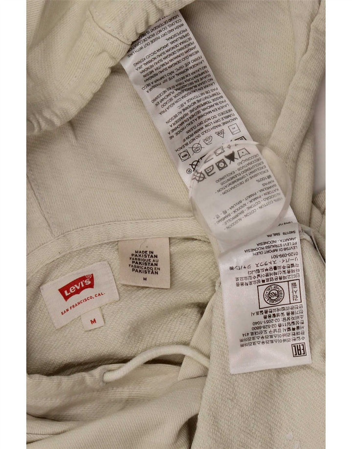 Suéter com capuz gráfico masculino Levi's médio algodão branco