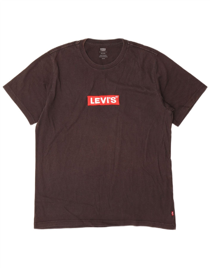 Camiseta masculina Levi's Relaxed Graphic Top Médio Preto