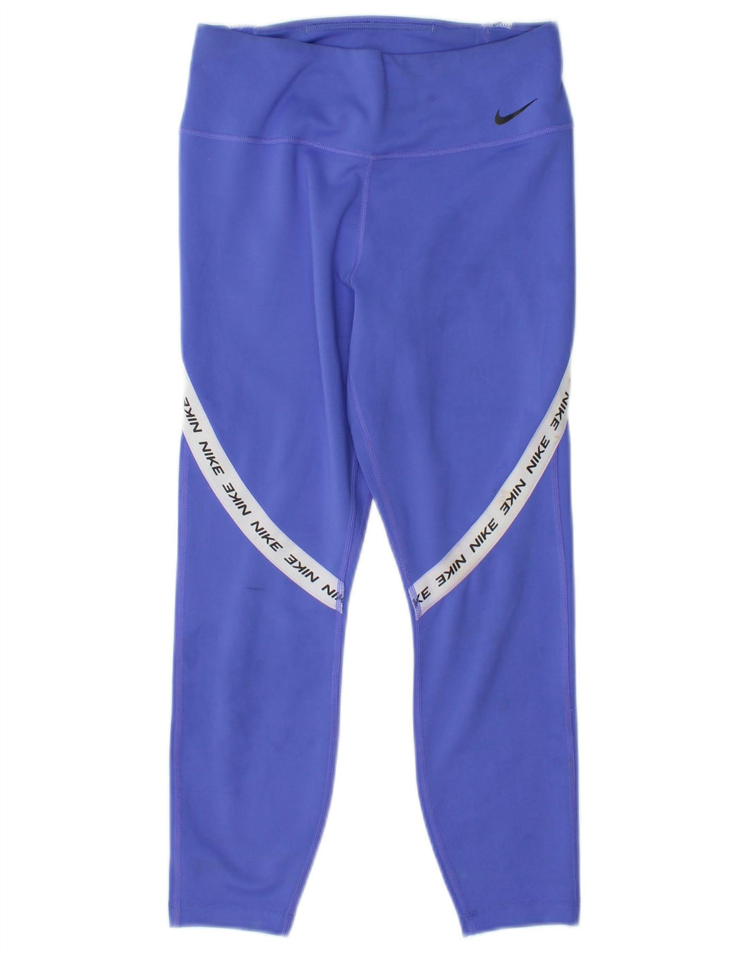 Nike Womens Graphic Capri Leggings UK 8 Pequeno Azul Colorblock Poliéster