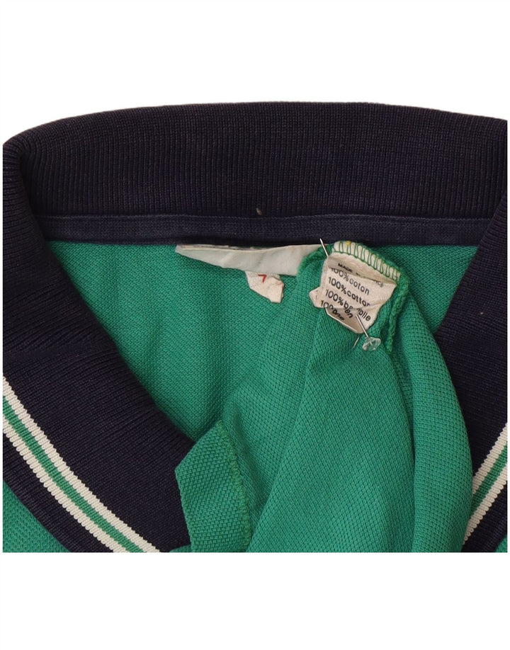 Camisa polo masculina Lacoste tamanho 7 2XL algodão verde