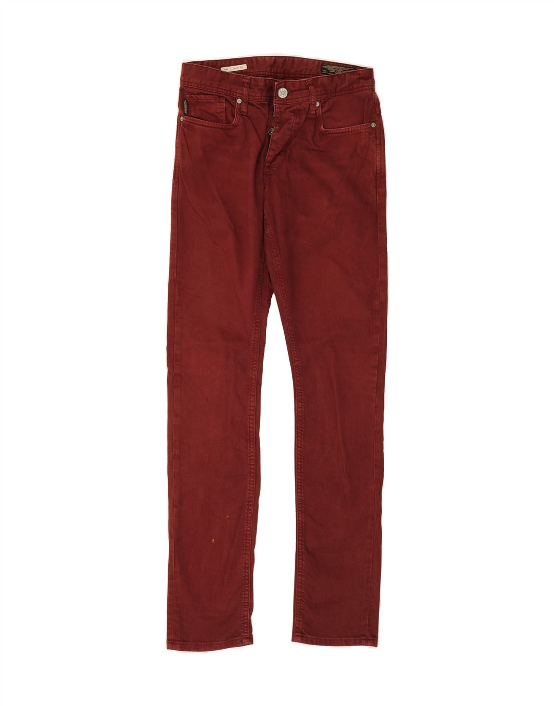 JACK & JONES Mens Tim Slim Jeans W29 L34 Burgundy Cotton Vintage Jack & Jones and Second-Hand Jack & Jones from Messina Hembry 