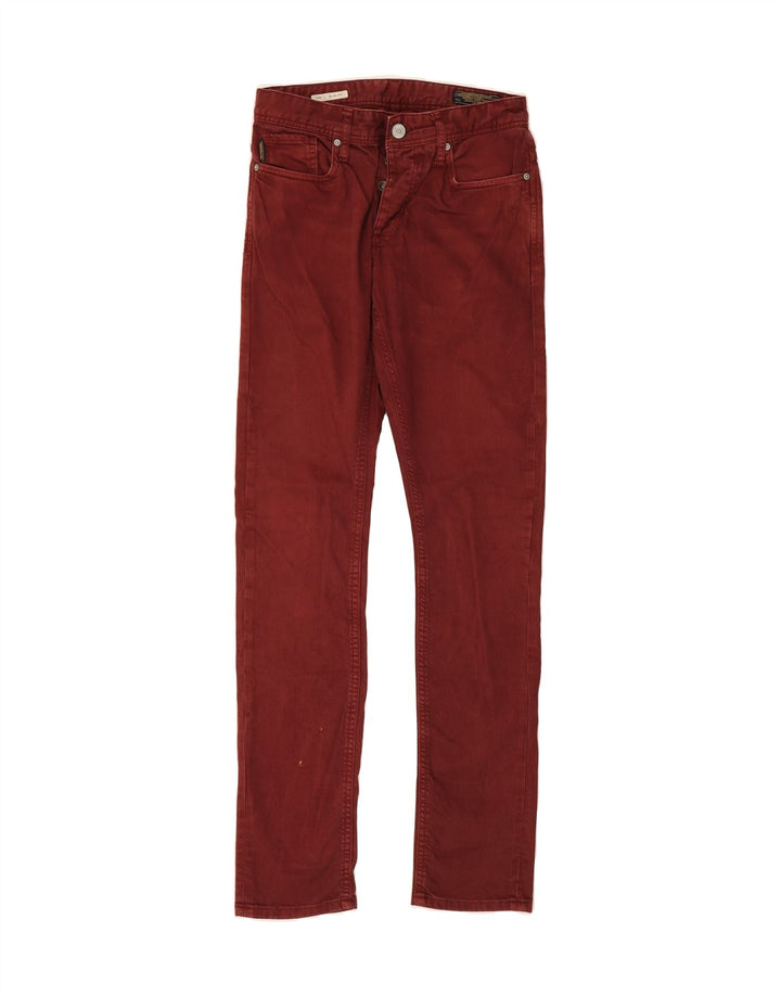 JACK & JONES Mens Tim Slim Jeans W29 L34 Burgundy Cotton Vintage Jack & Jones and Second-Hand Jack & Jones from Messina Hembry 