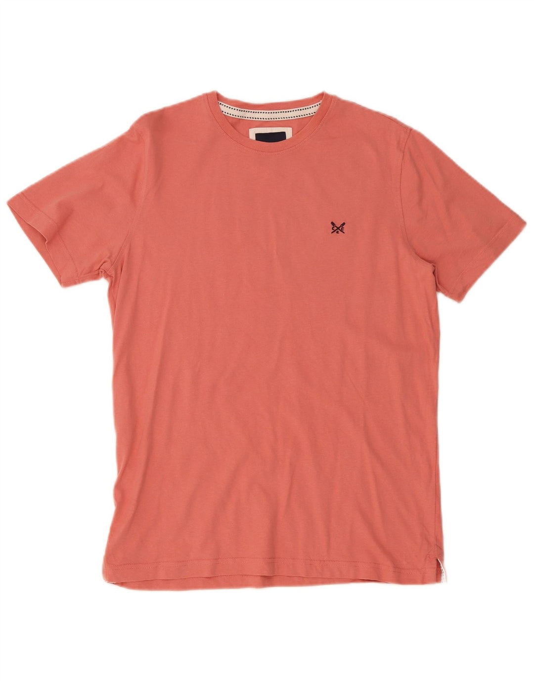 Camiseta masculina Crew Clothing Top médio algodão rosa