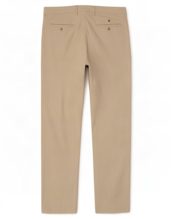 Massimo Dutti Mens Slim Fit Chino Trousers EU 42 Large W32 L29 Beige