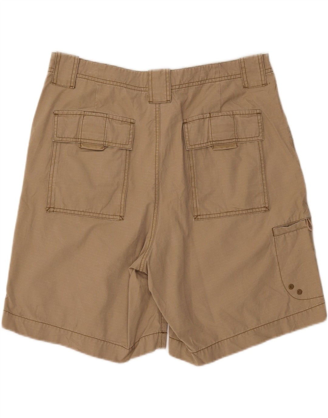 EDDIE BAUER Shorts cargo masculino W35 grande algodão bege