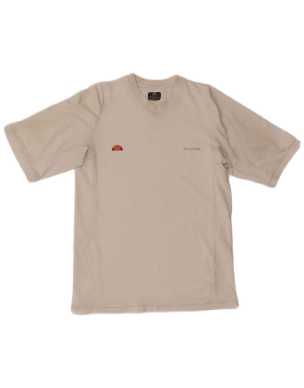 Ellesse Camiseta Masculina Top Médio Poliéster Branco