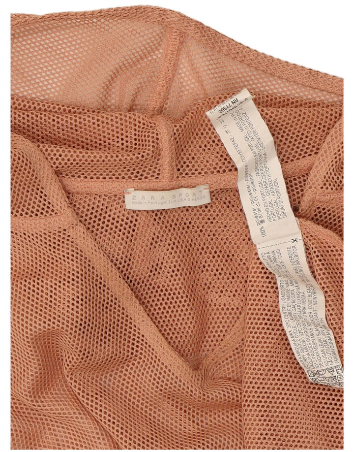 Jaqueta feminina Zara com capuz grande e capuz, jaqueta grande, Reino Unido, 10, pequena, rosa