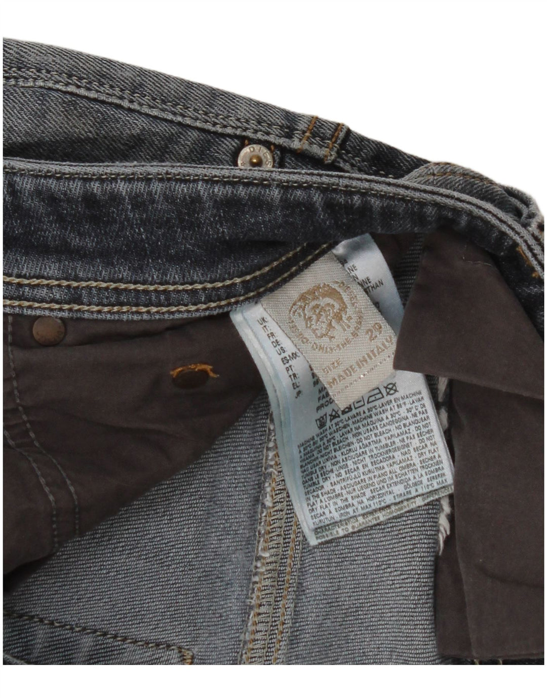 Diesel Mens Slim Jeans W29 L28 Azul Algodão