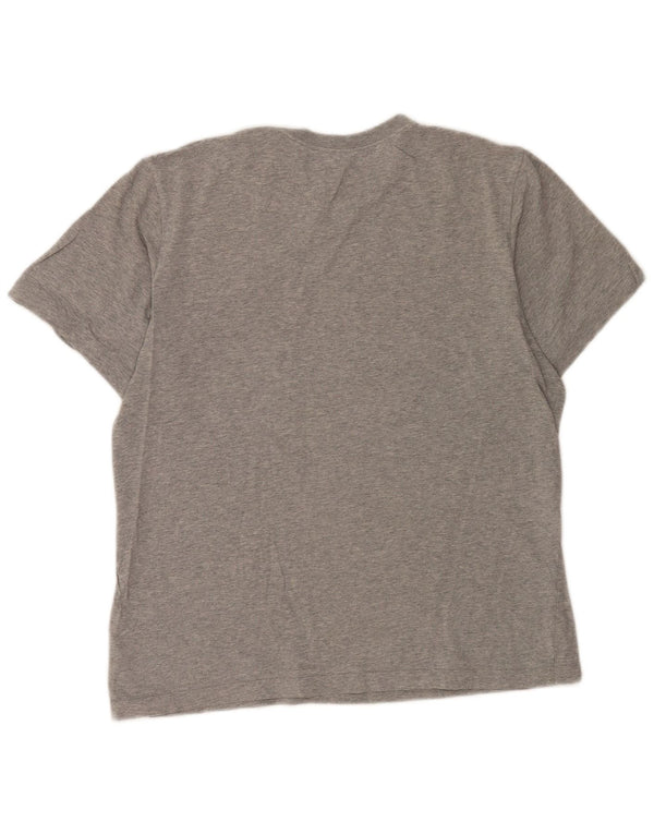 Camiseta masculina Nike Top cinza médio manchado de algodão