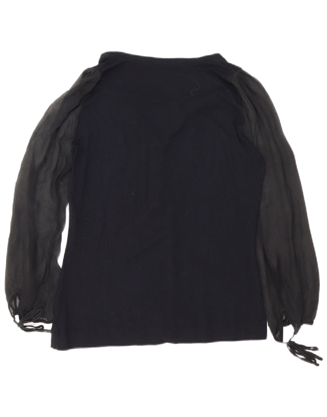 Blusa feminina de manga comprida Sportmax Top UK 14 grande preto